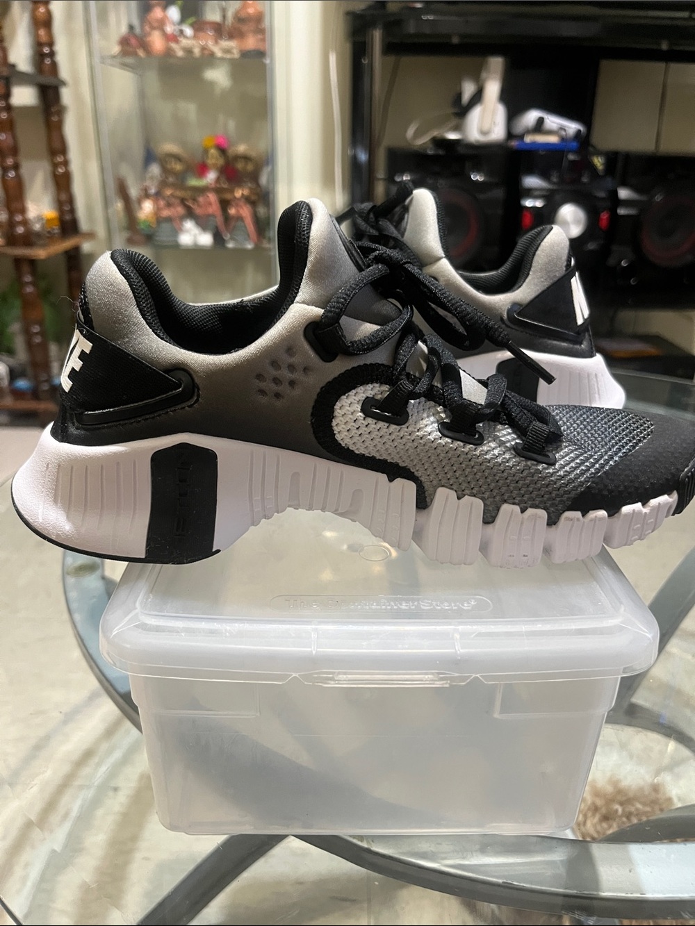 Nike Metcon Black and Gray Women's Cushioning Training Sneakers - Picture 5 of 13